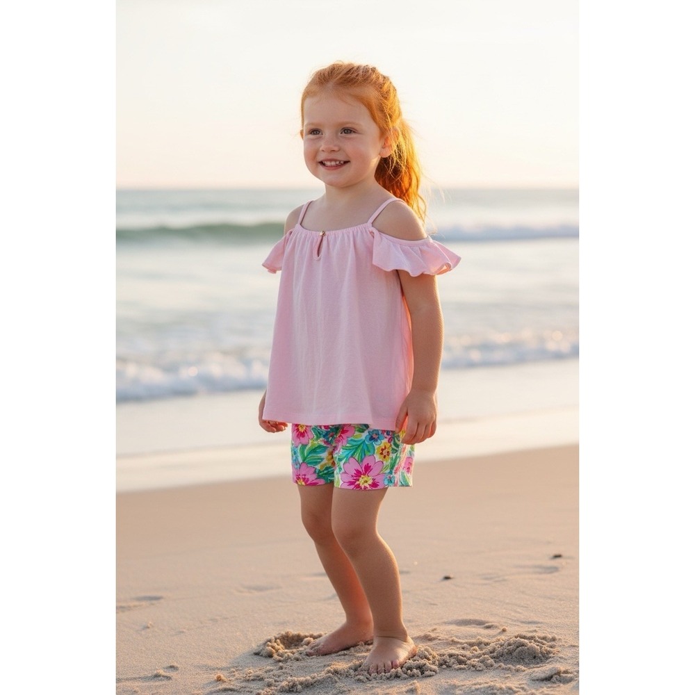 LILLY PULITZER GIRLS Mini Pink LAYNE TOP Girls Size Small 4 6 NWOT shirt Blouse